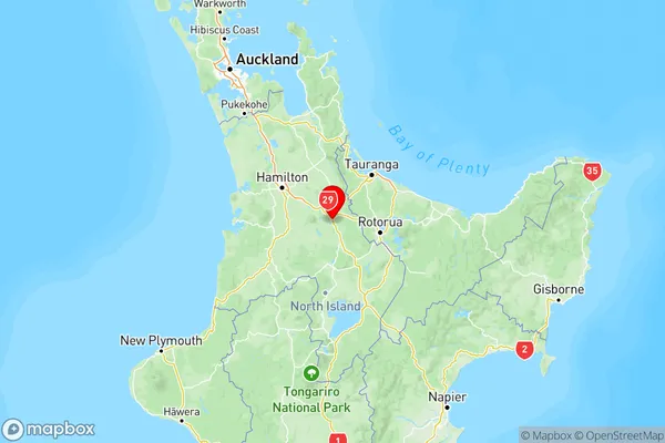 Putaruru, Waikato Region Map