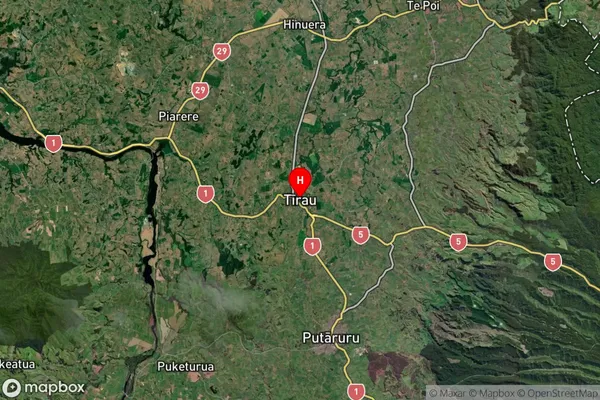 Tirau, Waikato Satellite Map