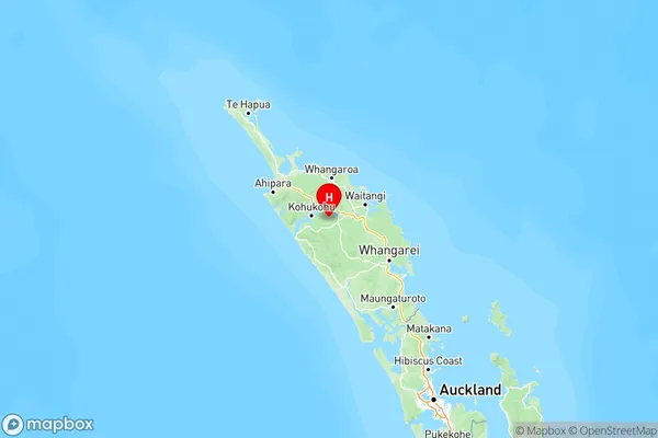 Pukewharariki, Northland Region Map