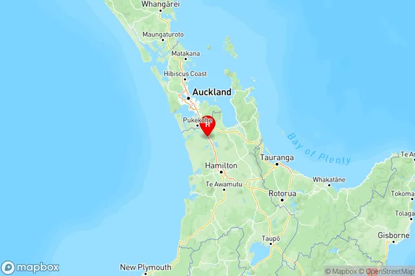 Hampton Downs, Waikato Region Map