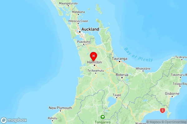 Horsham Downs, Waikato Region Map