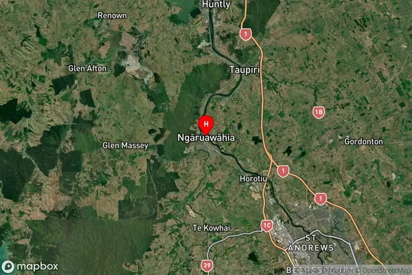 Ngaruawahia, Waikato Satellite Map