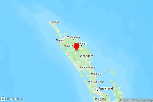 Punakitere Valley, Northland Region Map