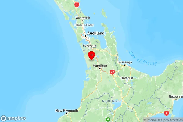 Ruawaro, Waikato Region Map