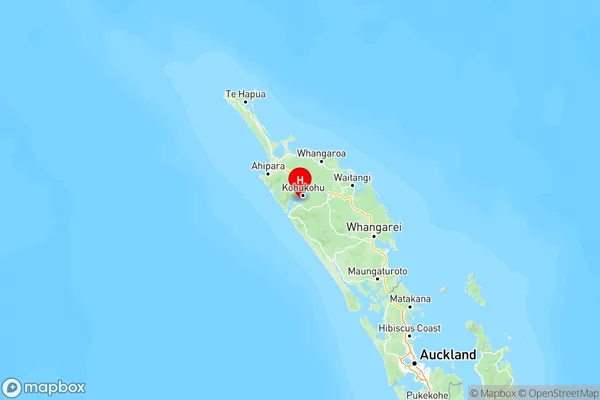 Rawene, Northland Region Map