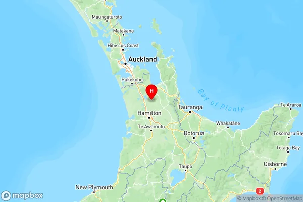 Te Hoe, Waikato Region Map