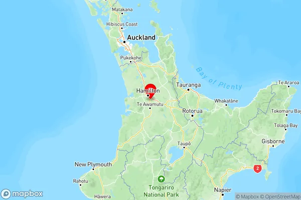 Hamilton Airport, Waikato Region Map