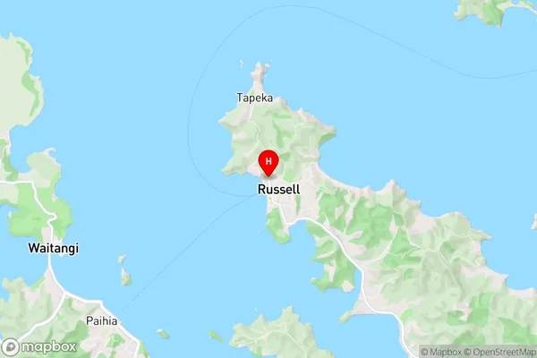 Russell Surrounds, Northland Region Map