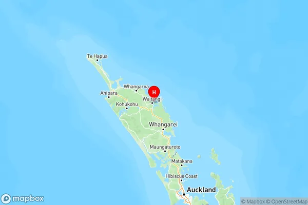 Russell Surrounds, Northland Region Map