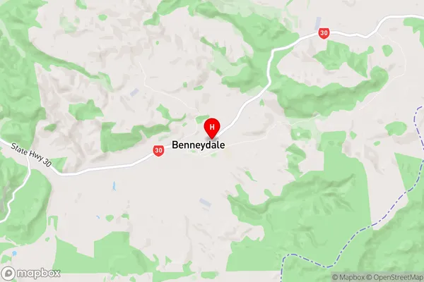 Benneydale, Waikato Region Map