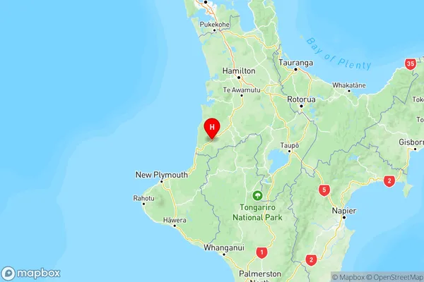 Mahoenui, Waikato Region Map