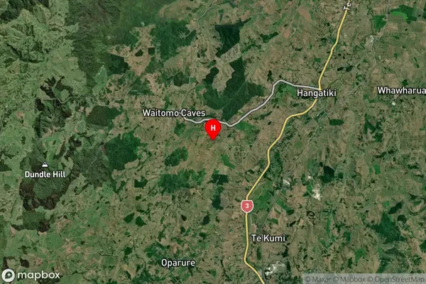 Waitomo, Waikato Satellite Map