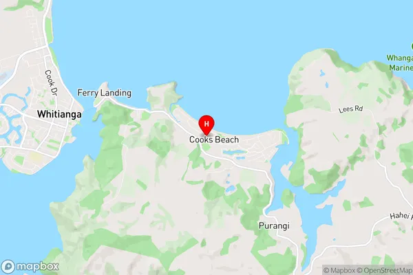 Cooks Beach, Waikato Region Map