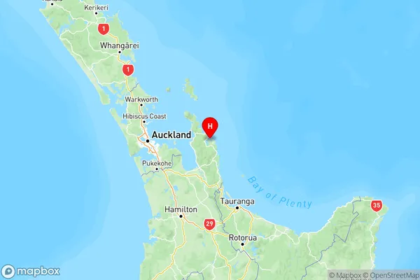 Cooks Beach, Waikato Region Map