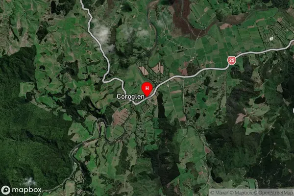 Coroglen, Waikato Satellite Map