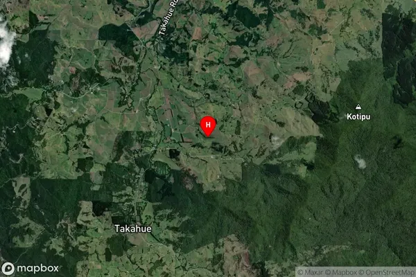 Takahue, Northland Satellite Map