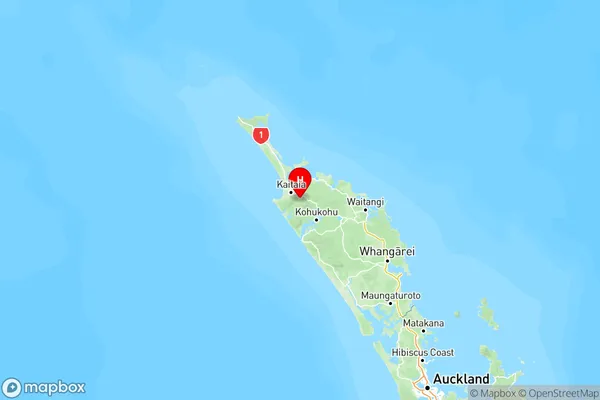 Takahue, Northland Region Map