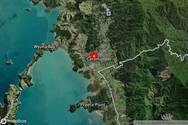 Coromandel Coast, Waikato Satellite Map