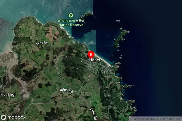 Hahei, Waikato Satellite Map