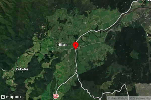 Hikuai, Waikato Satellite Map