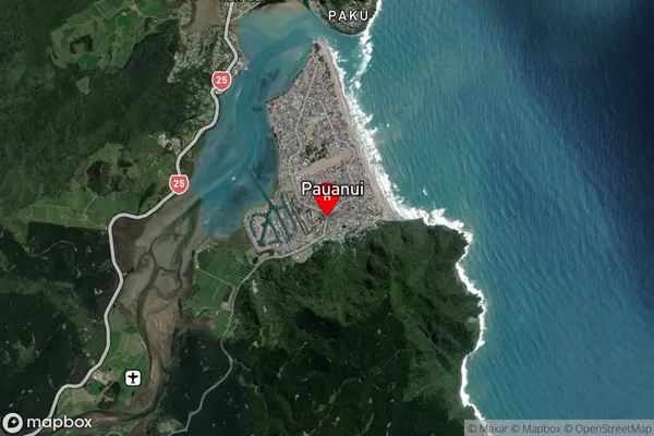 Pauanui, Waikato Satellite Map