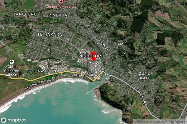 East Cape, Gisborne Satellite Map