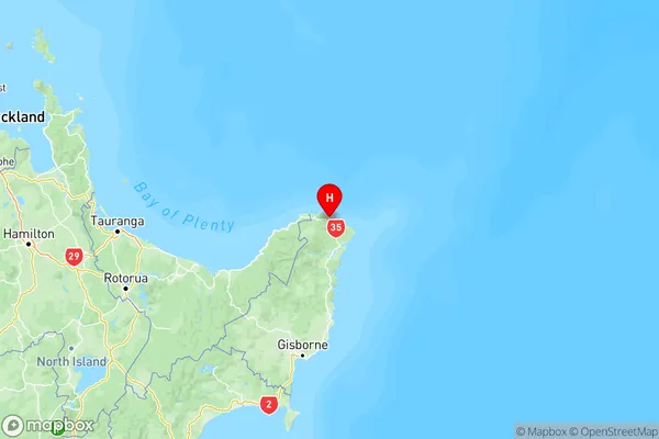 Hicks Bay, Gisborne Region Map