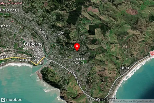 Inner Kaiti, Gisborne Satellite Map