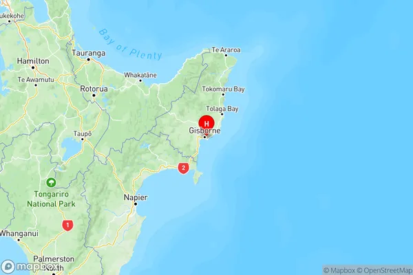 Inner Kaiti, Gisborne Region Map