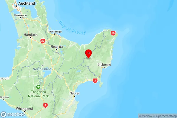 Matawai, Gisborne Region Map