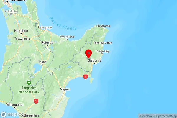 Ngatapa, Gisborne Region Map