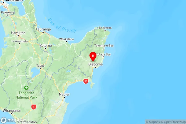 Ormond, Gisborne Region Map