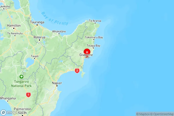 Outer Kaiti, Gisborne Region Map