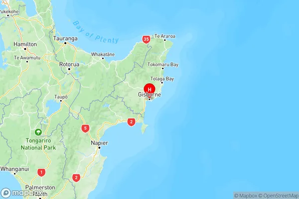 Ruatoria and Surrounds, Gisborne Region Map