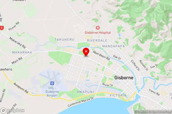 Te Hapara, Gisborne Region Map