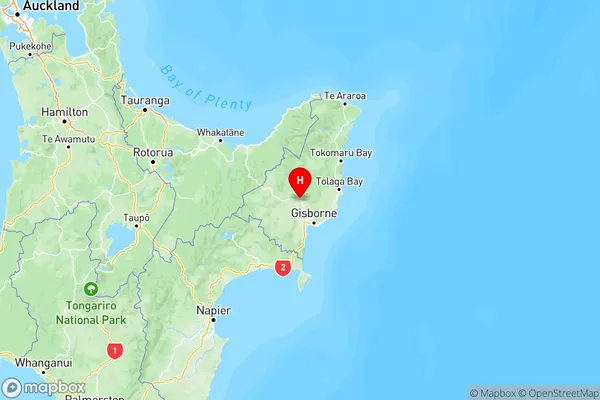 Te Karaka, Gisborne Region Map