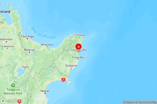 Tokomaru Bay, Gisborne Region Map