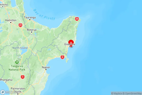 Wainui, Gisborne Region Map