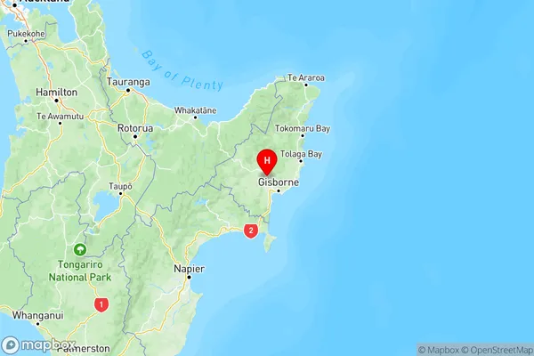 Waipaoa, Gisborne Region Map