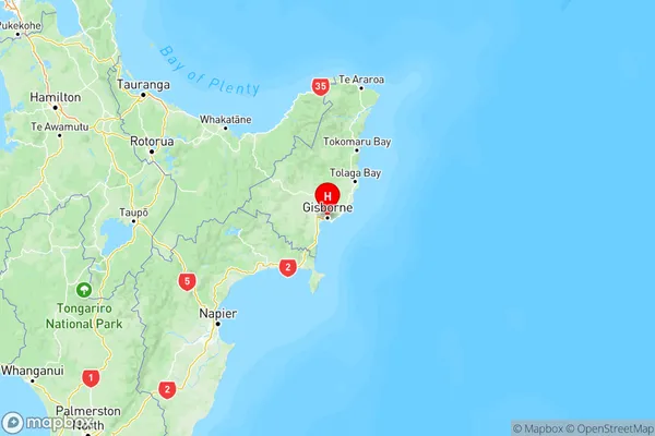 Gisborne, Gisborne Region Map