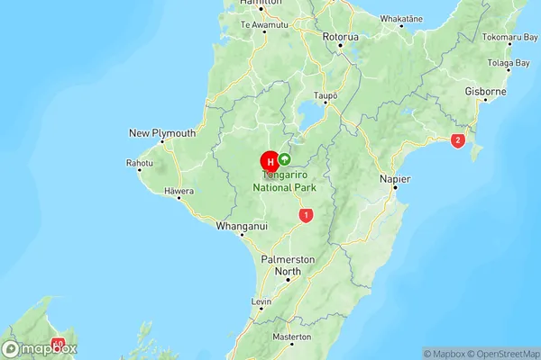 Ohakune, Central North Island Region Map