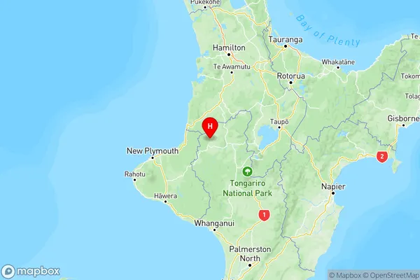 Ohura, Central North Island Region Map