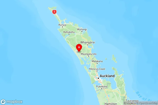 Arapohue, Northland Region Map