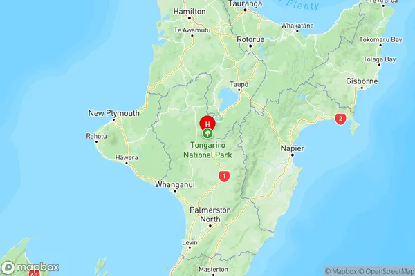 Ruapehu-King Country Surrounds, Central North Island Region Map