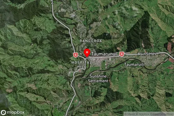 Taumarunui, Central North Island Satellite Map