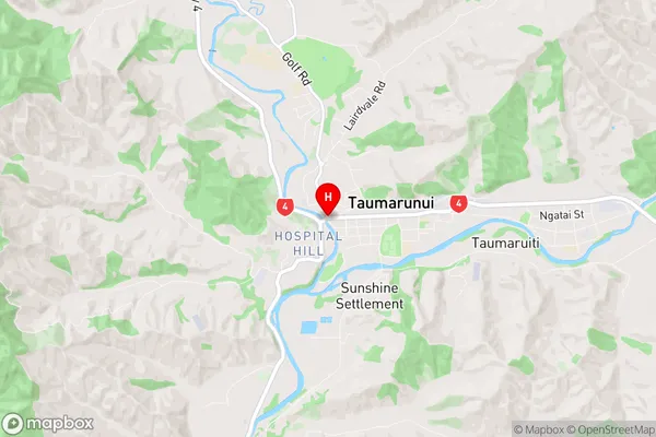 Taumarunui, Central North Island Region Map