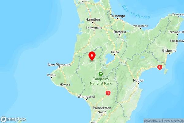 Taumarunui, Central North Island Region Map