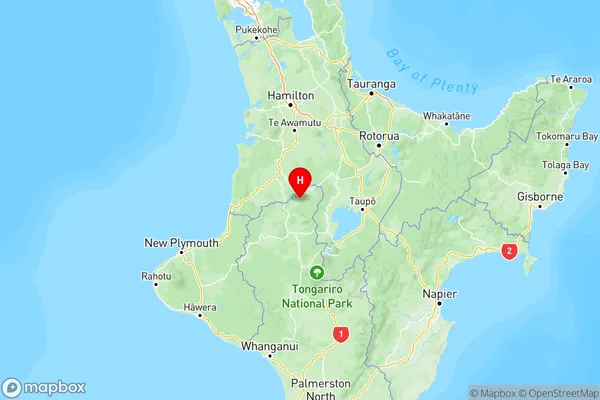 Waimiha-Ongarue, Central North Island Region Map