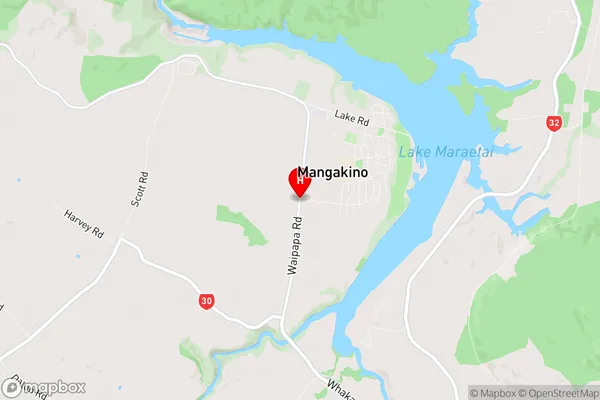 Mangakino, Central North Island Region Map