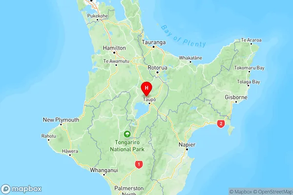 Oruanui, Waikato Region Map